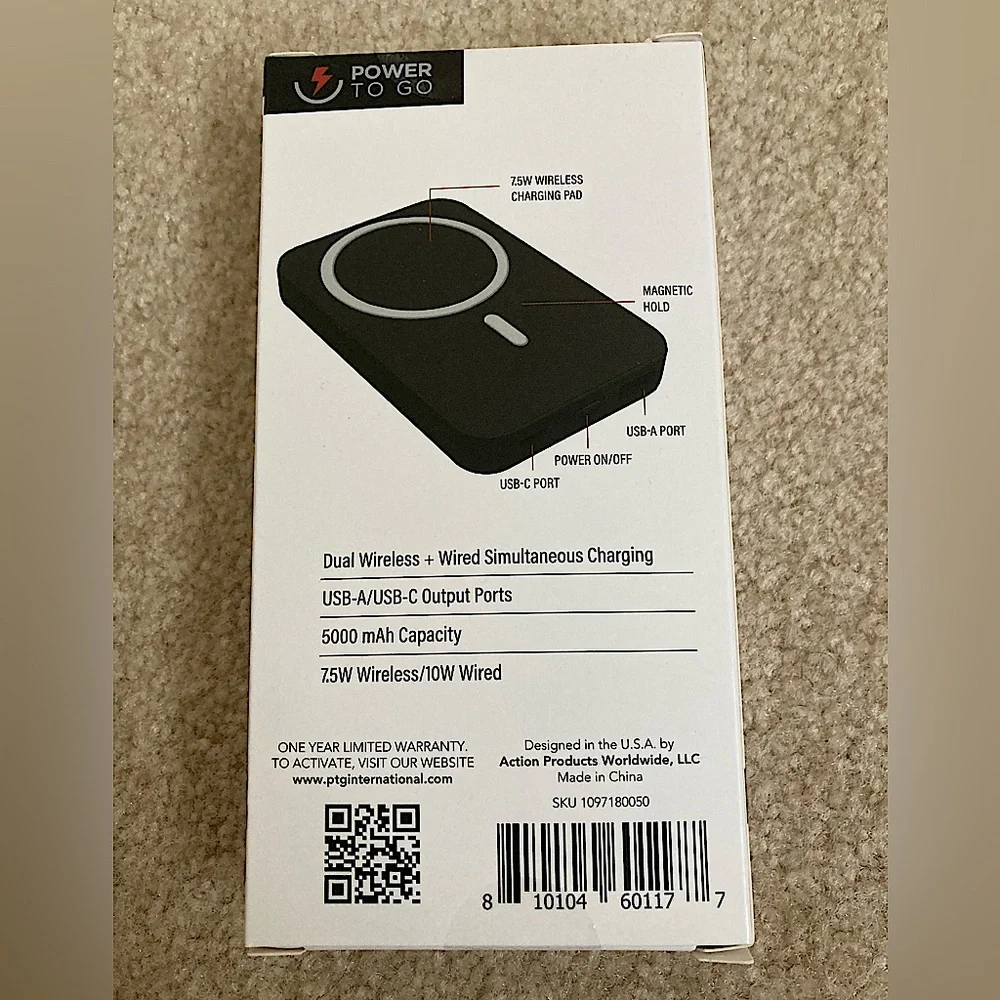 POWER To Go MagPak Dual Power Bank - 5000 mAH